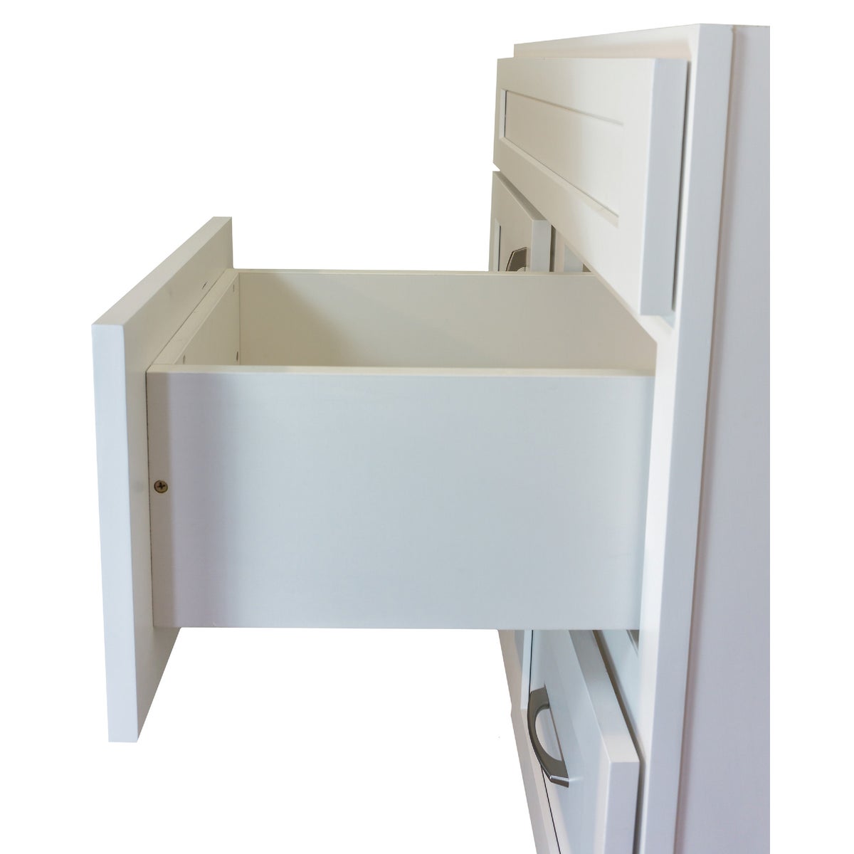 CraftMark Shaker Retreat White 36 In. W x 34 In. H x 21 In. D Vanity Base without Top, 2 Door/2 Drawer Image 6