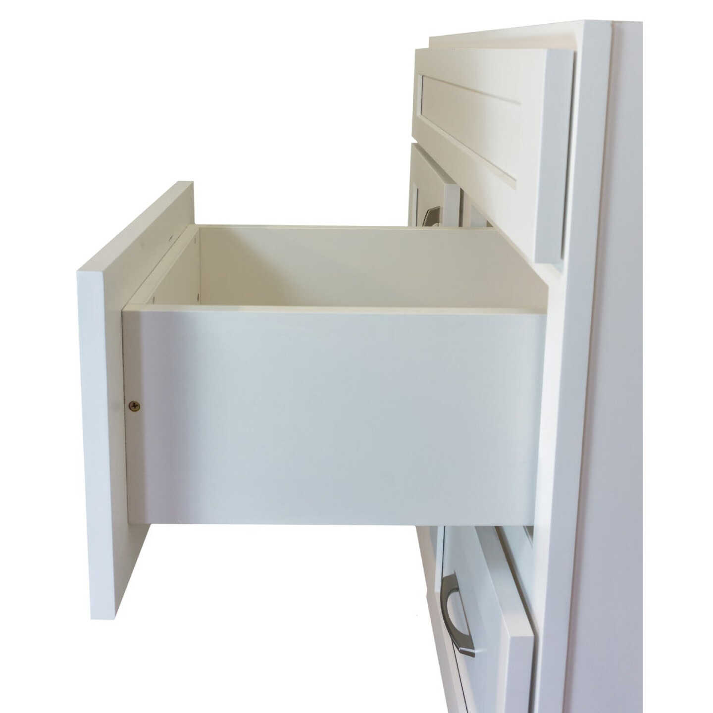 CraftMark Shaker Retreat White 36 In. W x 34 In. H x 21 In. D Vanity Base without Top, 2 Door/2 Drawer Image 6