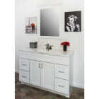 CraftMark Shaker Retreat White 48 In. W x 34 In. H x 21 In. D Vanity Base without Top, 2 Door/4 Drawer Image 5