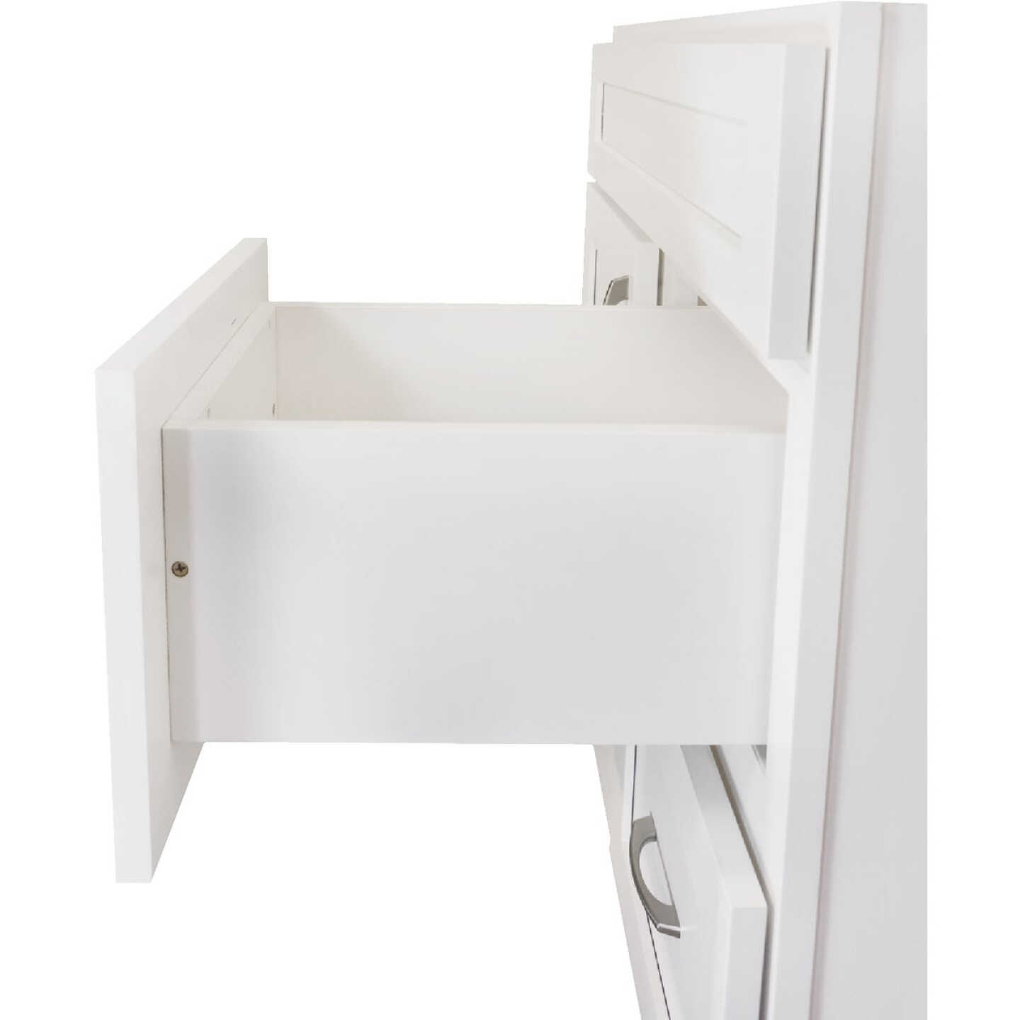 CraftMark Shaker Retreat White 48 In. W x 34 In. H x 21 In. D Vanity Base without Top, 2 Door/4 Drawer Image 11