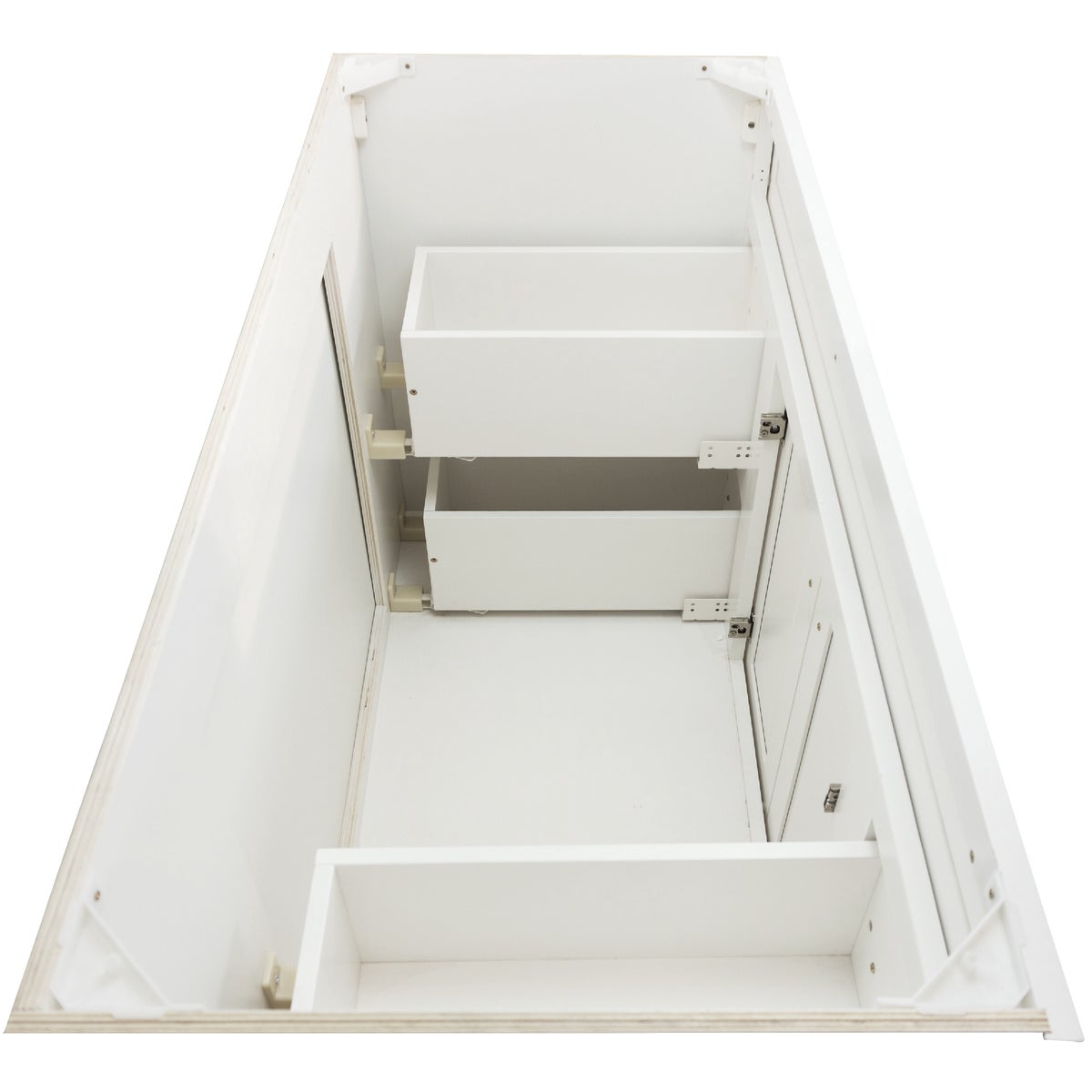 CraftMark Shaker Retreat White 48 In. W x 34 In. H x 21 In. D Vanity Base without Top, 2 Door/4 Drawer Image 12