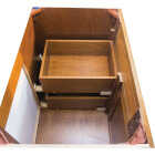 CraftMark Craftsmen Estate Oak 30 In. W x 34 In. H x 21 In. D Vanity Base without Top, 1 Door/2 Drawer Image 10