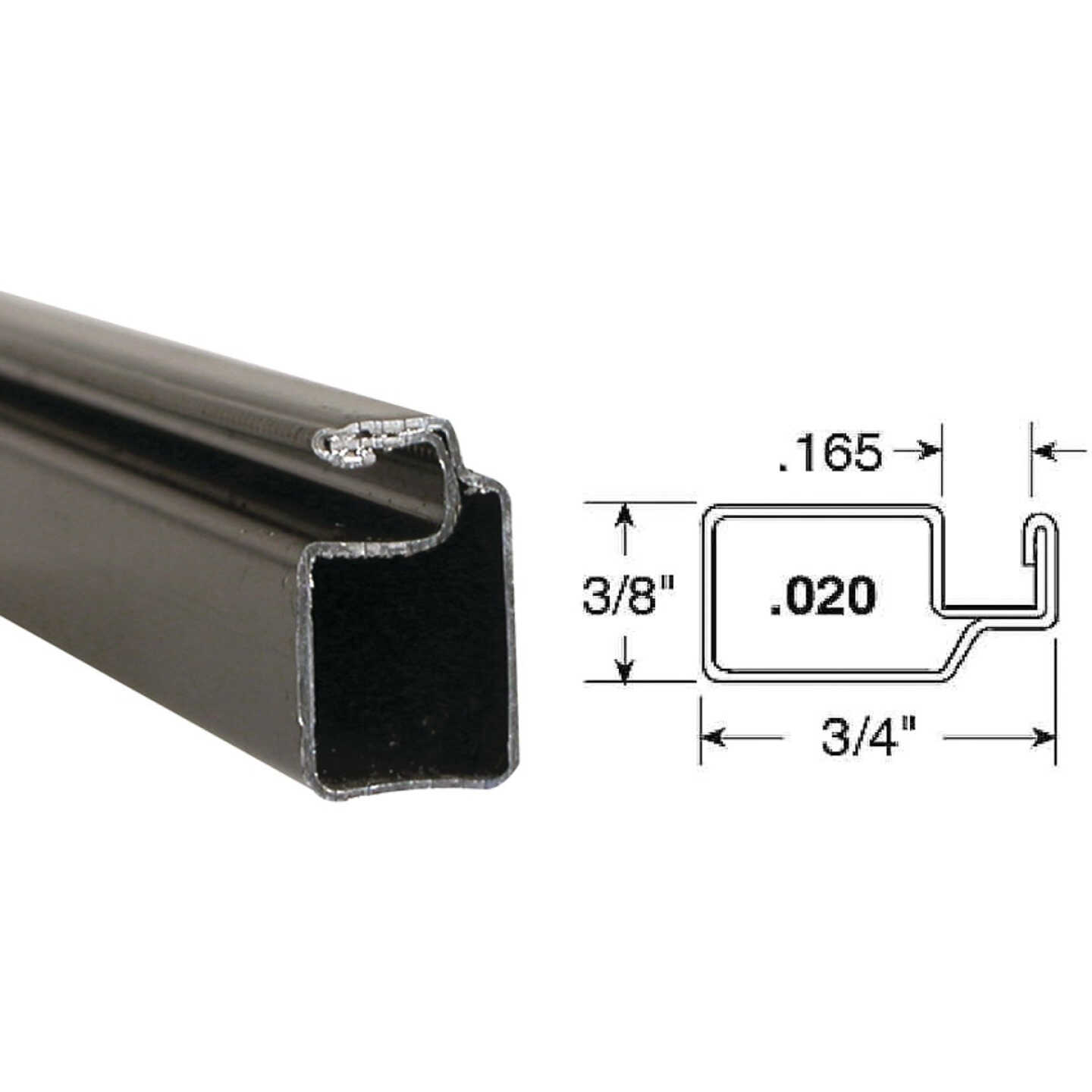 Prime-Line Make-2-Fit 3/4 x 3/8 x 94 Bronze Aluminum Screen Frame Image 1