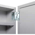 Zenna Home Gray 15 In. W x 19.4 In. H x 4.4 In. D Single Mirror Surface Mount Framed Medicine Cabinet Image 6