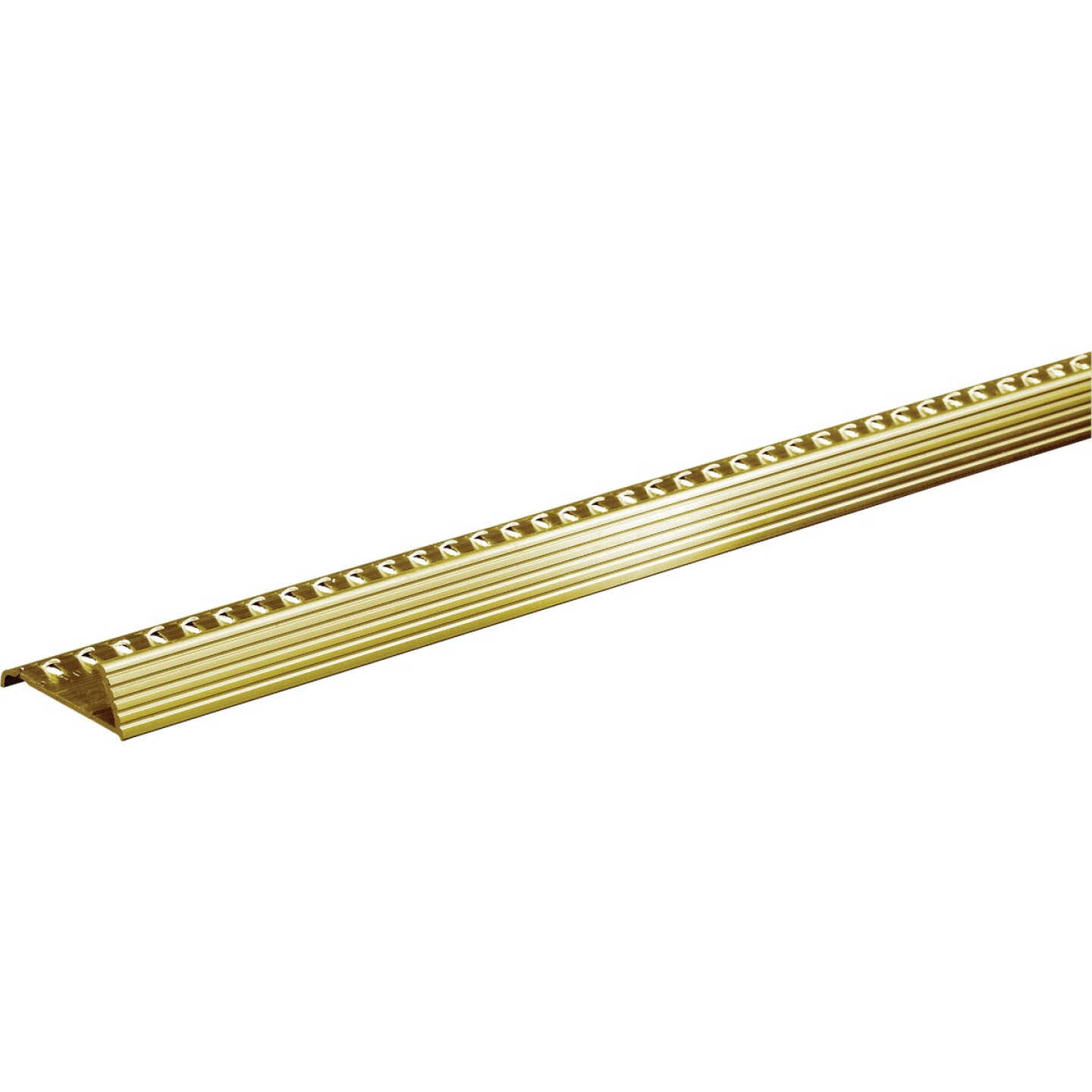 Do it Satin Gold Fluted 1-3/8 In. x 6 Ft. Carpet Clampdown with Teeth Image 3