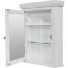 Zenith American White 22.25 In. W x 27.25 In. H x 5.75 In. D Single Mirror Surface Mount Crown Pediment Medicine Cabinet Image 4