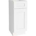 CraftMark Plymouth Shaker 12 In. W x 24 In. D x 34.5 In. H Ready to Assemble White Base Kitchen Cabinet Image 1