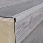 M-D Building Products 1-1/8 In. X 1-1/8 In. X 72 In. Silver Aluminum Stair Edging w/ Screw Nails Image 3