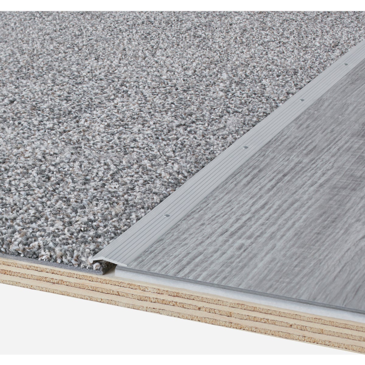 M-D Building Products 7/8 In. X 36 In. Silver Aluminum Carpet Trim with Screw Nails Image 3