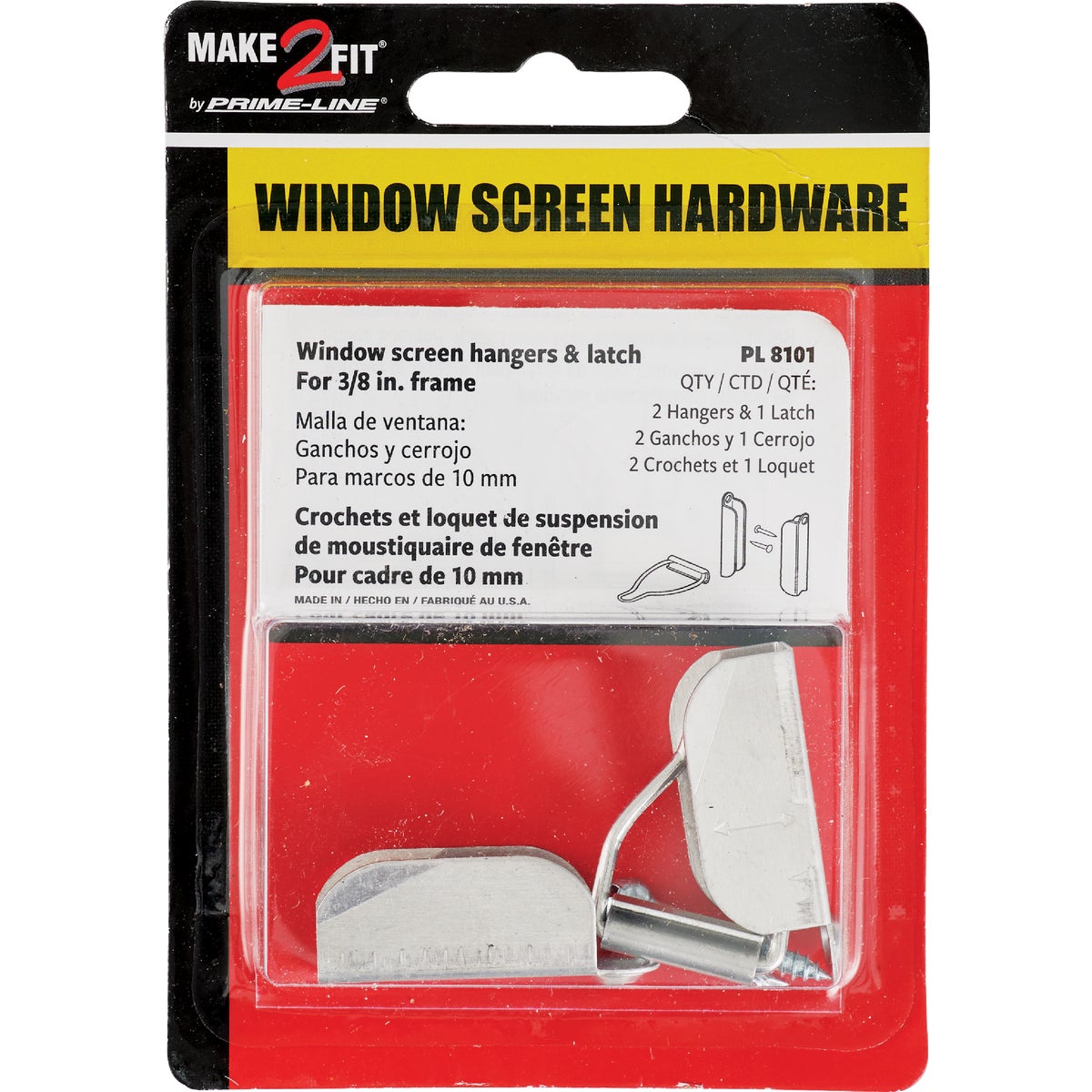 Prime-Line 3/8 In. Mill Hanger & Latch (2-Pack) Image 2