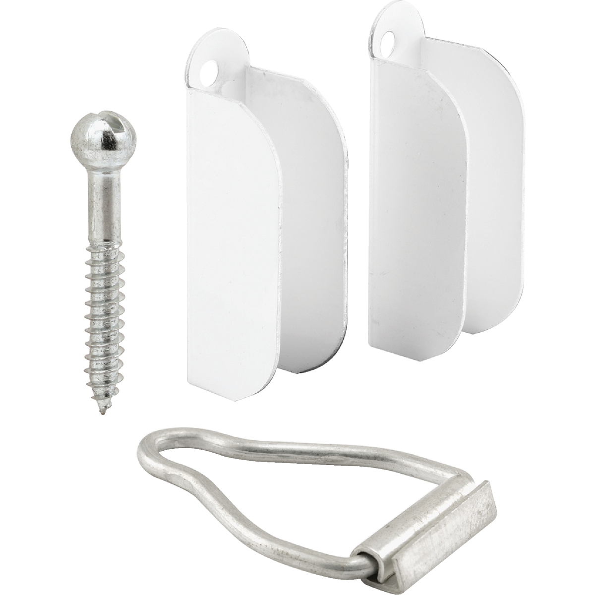 Prime-Line 3/8 In. White Hanger & Latch (2-Pack) Image 2