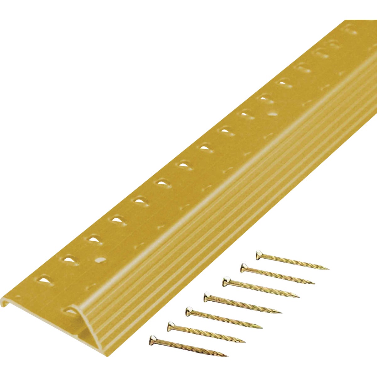 M-D Building Products Satin Brass 1-3/8 In. x 3 Ft. Aluminum Carpet Gripper Image 6