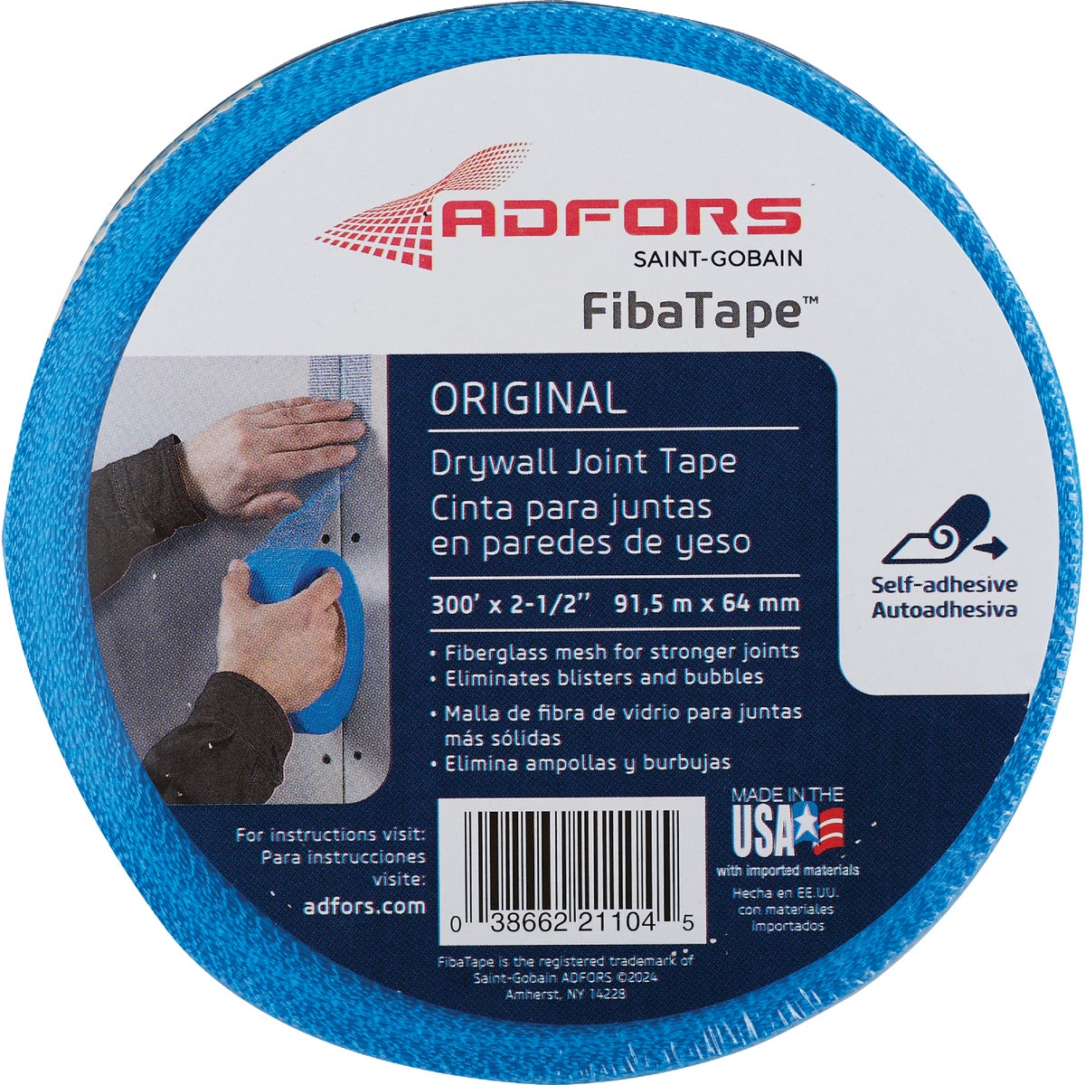 FibaTape Veneer Plaster 2-1/2 In. x 300 Ft. Blue Joint Drywall Tape Image 4