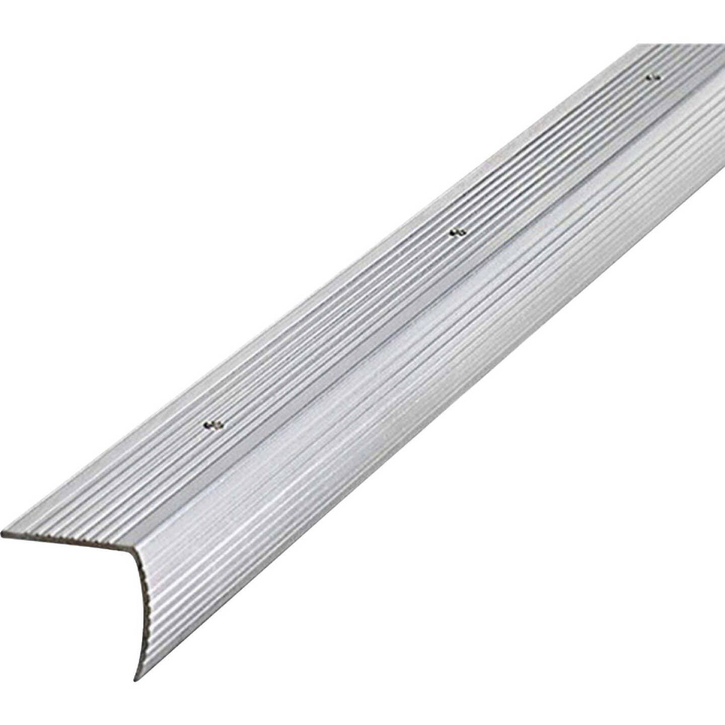 M-D Building Products 1-1/8 In. X 1-1/8 In. X 36 In. Silver Aluminum Stair Edging with Screw Nails Image 1