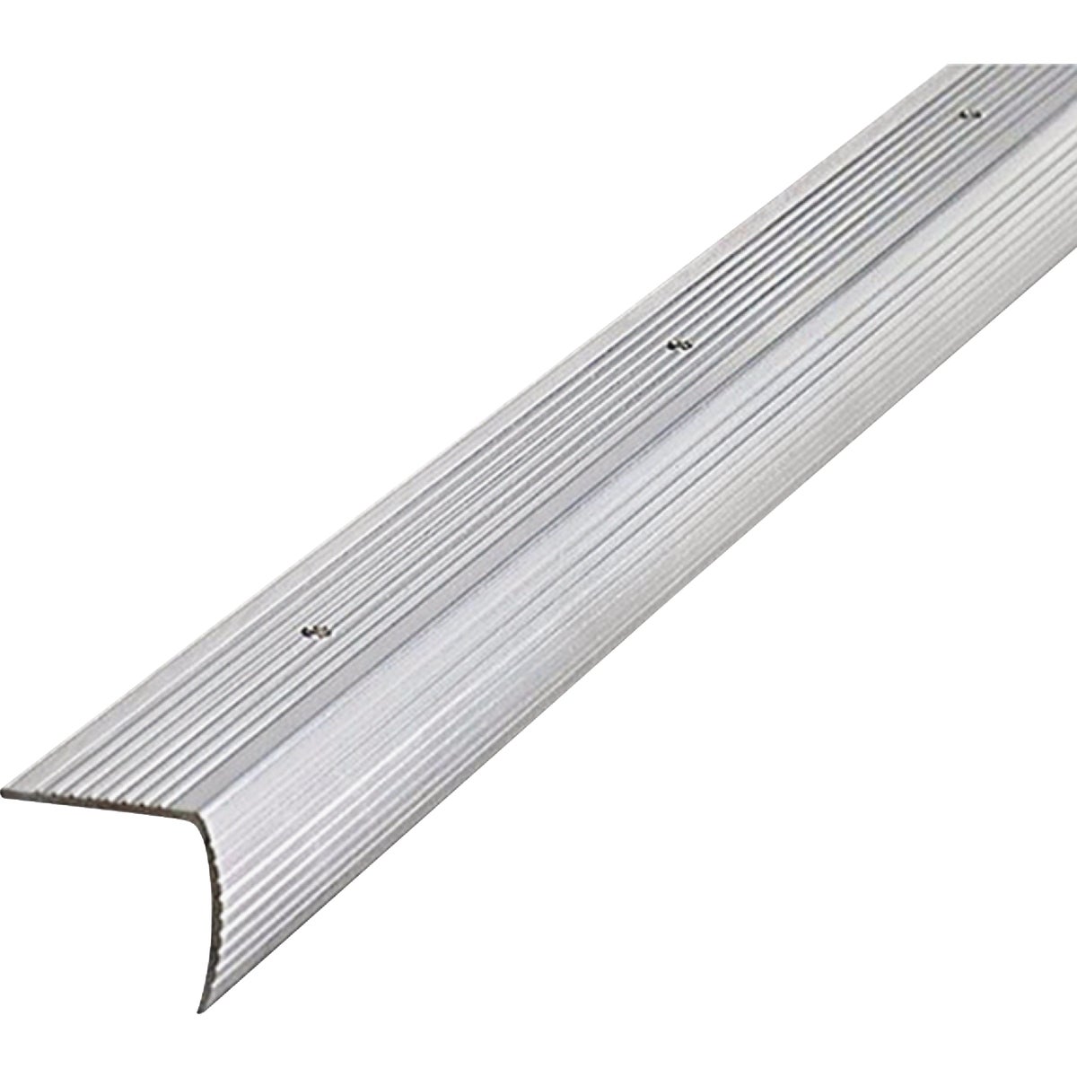 M-D Building Products 1-1/8 In. X 1-1/8 In. X 36 In. Silver Aluminum Stair Edging w/ Screw Nails Image 6