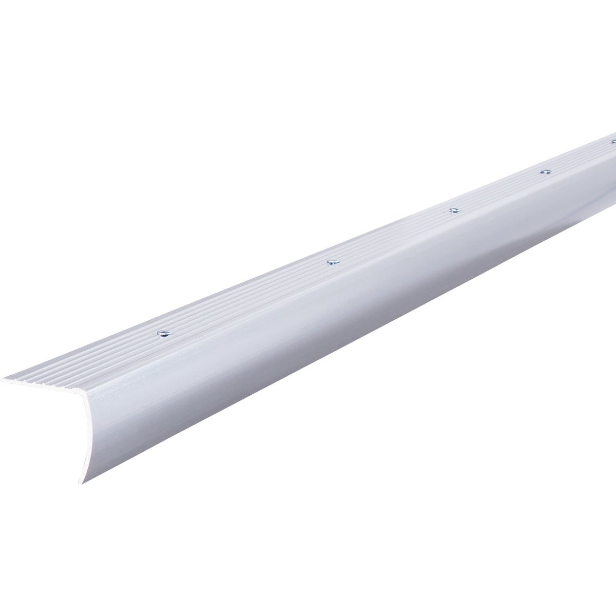 M-D Building Products 1-1/8 In. X 1-1/8 In. X 36 In. Polished Aluminum Stair Edging w/ Screw Nails Image 5