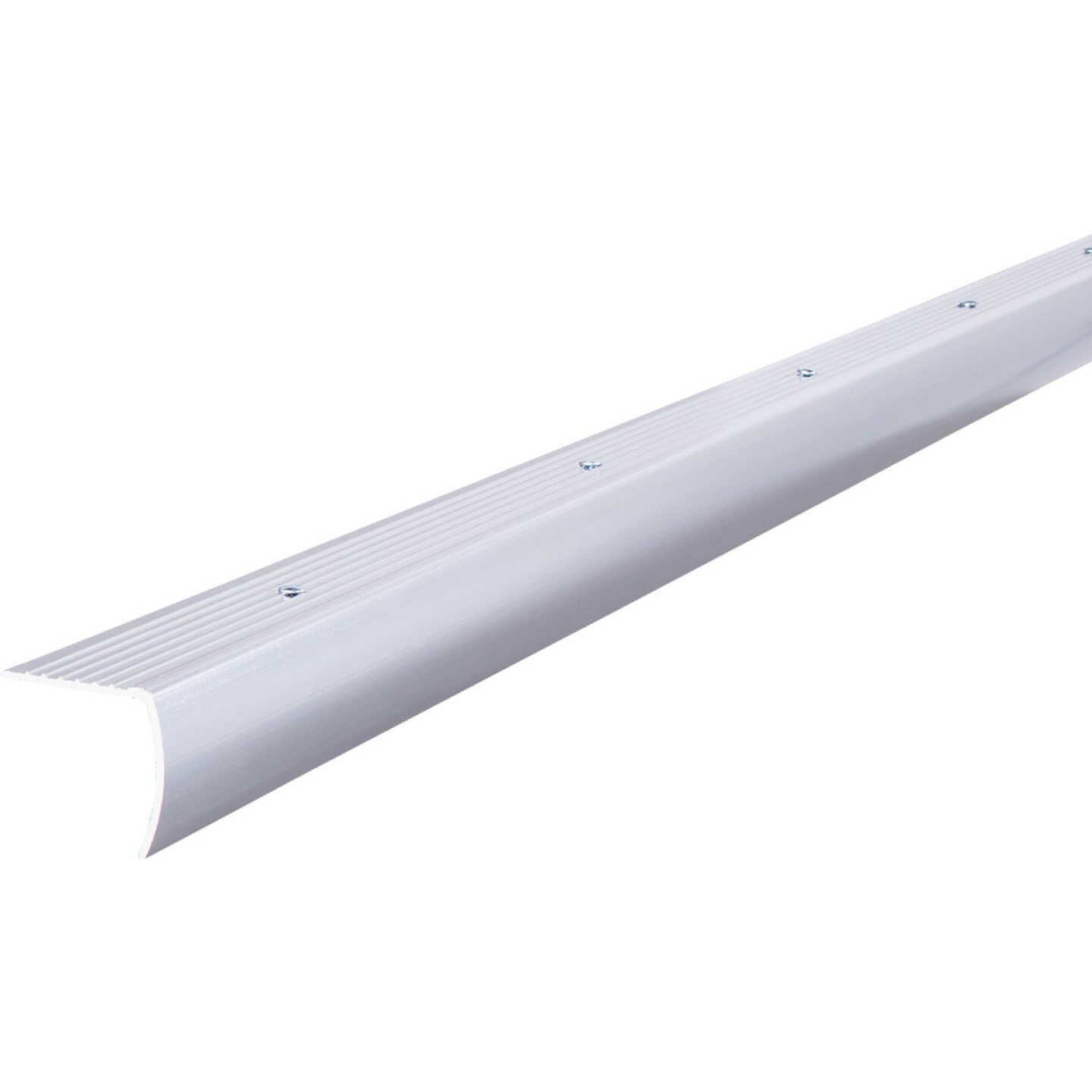 M-D Building Products 1-1/8 In. X 1-1/8 In. X 36 In. Polished Aluminum Stair Edging w/ Screw Nails Image 5