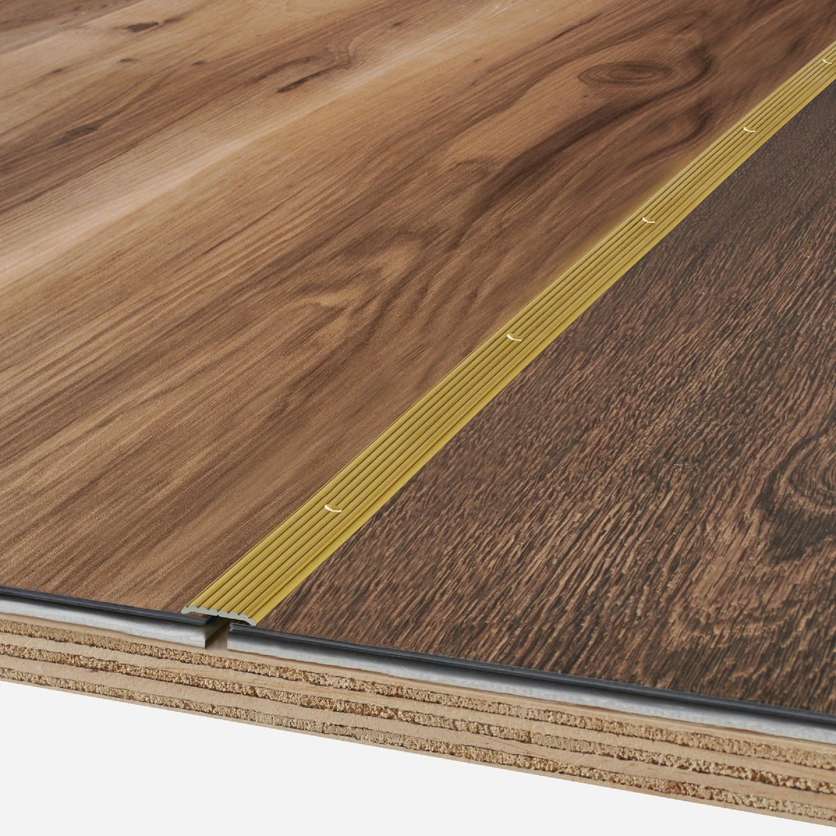 M-D Building Products 3/4 In. x 72 In. Satin Brass Aluminum Seam Binder with Screw Nails Image 3