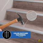 M-D Building Products 1-1/8 In. X 1-1/8 In. X 72 In. Polished Aluminum Stair Edging with Screw Nails Image 7