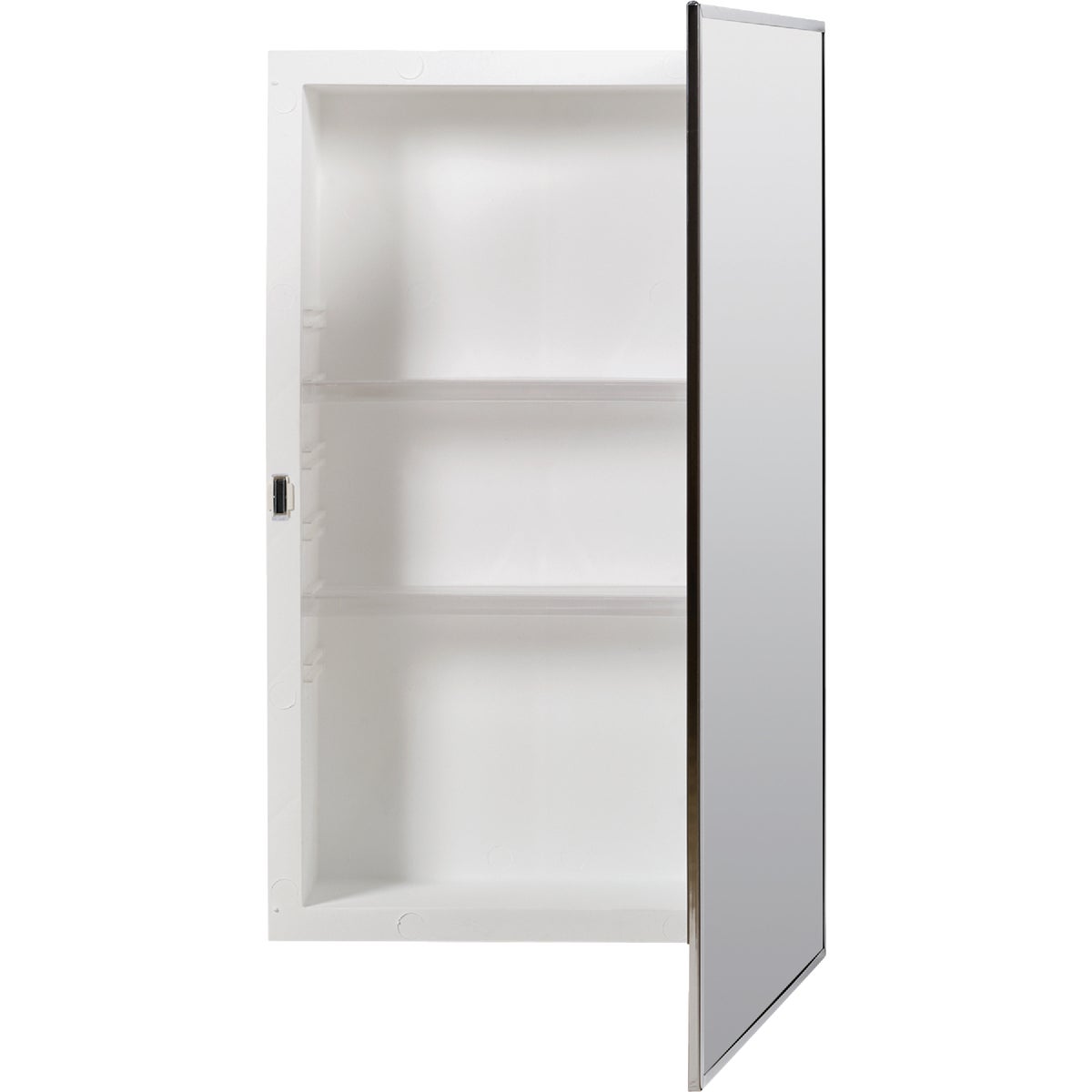 Zenith Stainless Steel 16.13 in W x 26.13 in H x 4.5 in D Single Mirror Surface/Recess Mount Medicine Cabinet Image 4