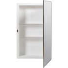 Zenith Stainless Steel 16.13 in W x 26.13 in H x 4.5 in D Single Mirror Surface/Recess Mount Medicine Cabinet Image 4