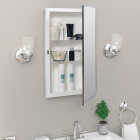 Zenith Stainless Steel 16.13 in W x 26.13 in H x 4.5 in D Single Mirror Surface/Recess Mount Medicine Cabinet Image 2