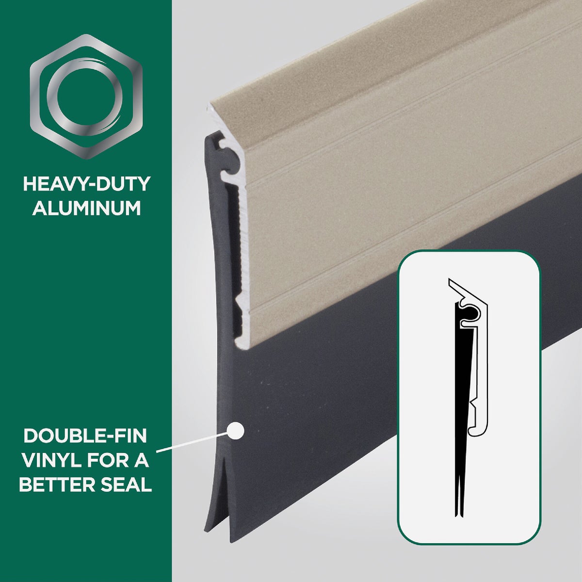 M-D Building Products 0.25 In. 36 In. Satin Nickel Door Sweep Image 4