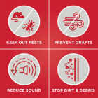 M-D Building Products 1.75 In. W. x 1.625 In. H. x 36 In. L. Aluminum Satin Nickel Door Bottom Image 4