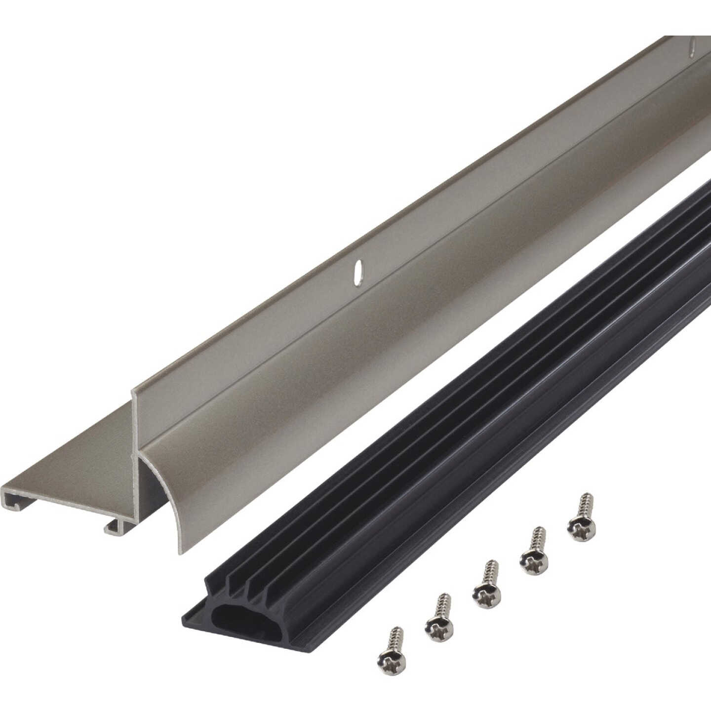 M-D Building Products 1.75 In. W. x 1.625 In. H. x 36 In. L. Aluminum Satin Nickel Door Bottom Image 7