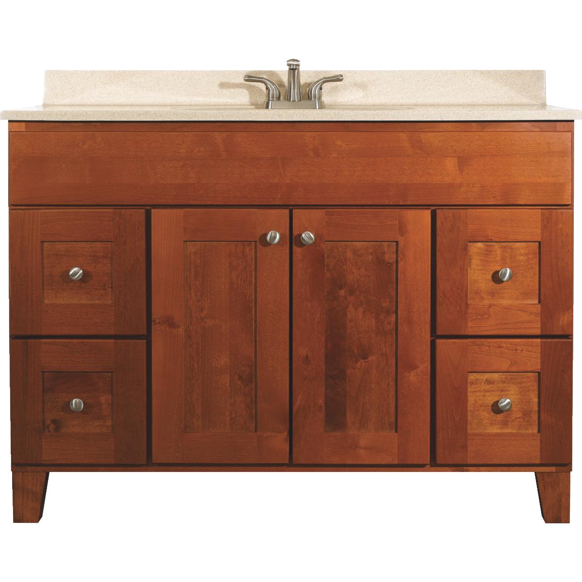 Bertch Osage Autumn 48 In. W x 34-1/2 In. H x 21 In. D Vanity Base, 2 Door/4 Drawer