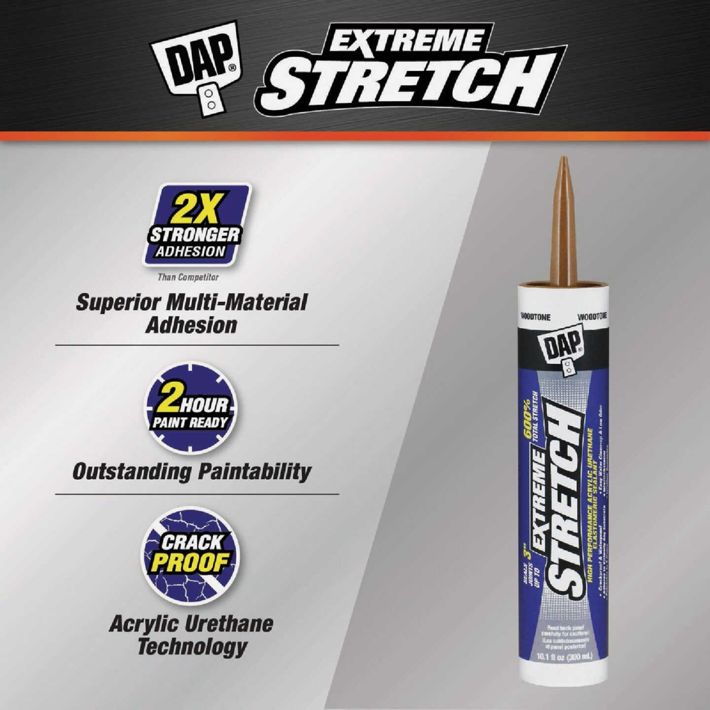 Dap Extreme Stretch 10.1 Oz. Woodtone Acrylic Urethane Premium Elastomeric Sealant Image 2