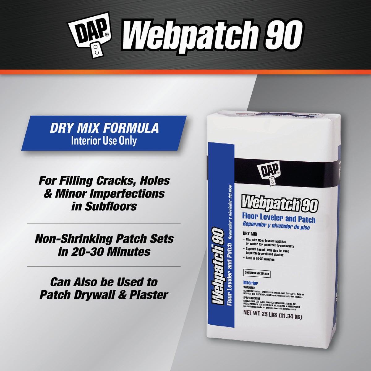 DAP Webpatch 90 Floor Leveler and Patch, Off White, 4 Lbs. Image 2