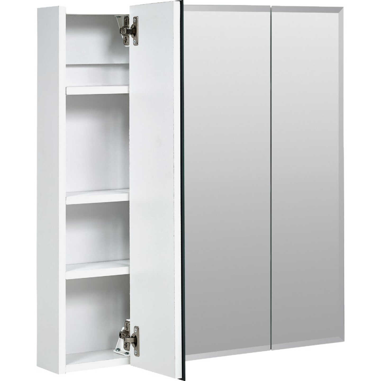 Zenith Frameless Beveled 23-5/8 In. W x 25-1/2 In. H x 4-1/2 In. D Tri-View Surface Mount Medicine Cabinet Image 4
