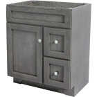 CraftMark St. Paul Designer Gray Stained 30 In. W x 34 In. H x 21 In. D Vanity Base without Top, 1 Door/2 Drawer Image 1
