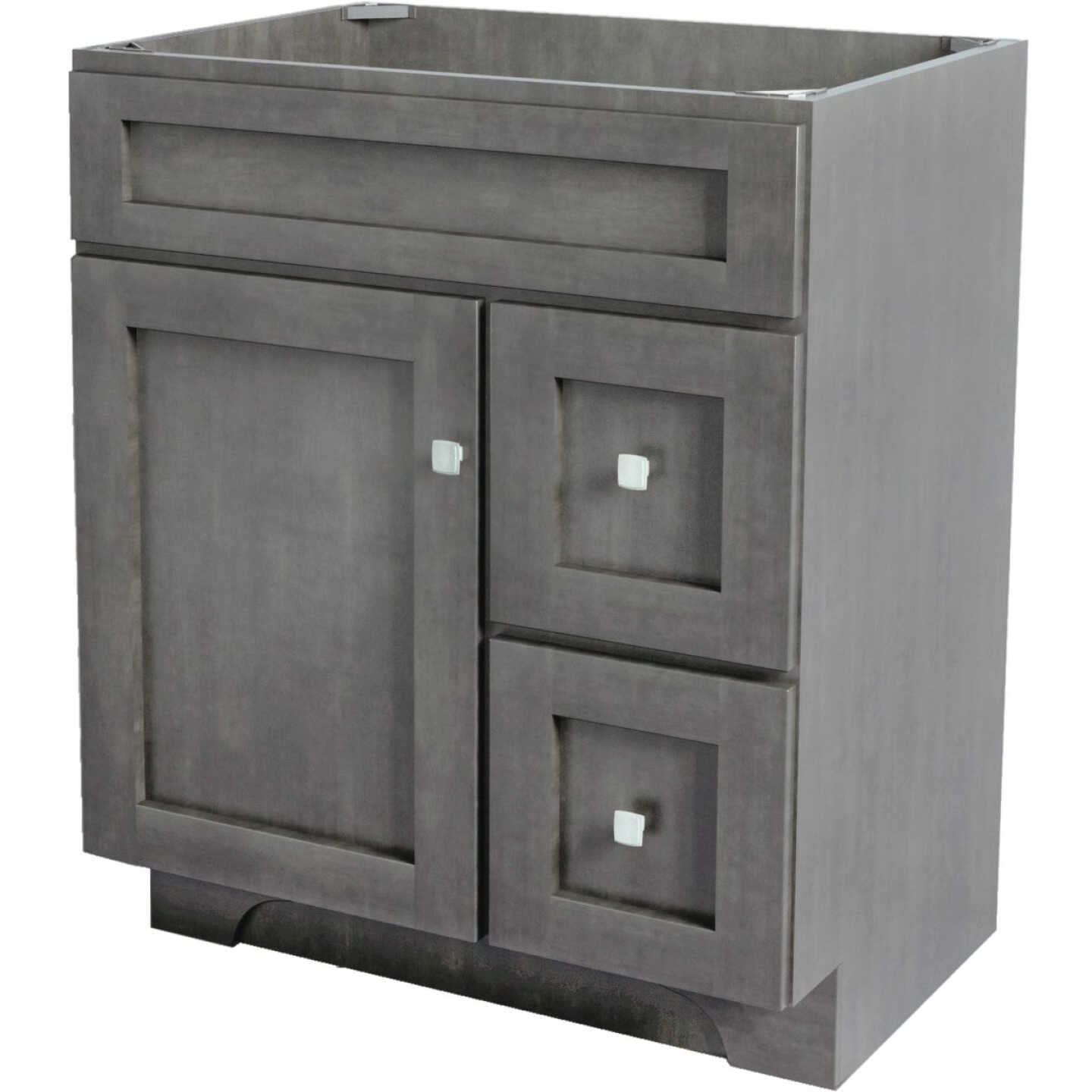 CraftMark St. Paul Designer Gray Stained 30 In. W x 34 In. H x 21 In. D Vanity Base without Top, 1 Door/2 Drawer Image 1