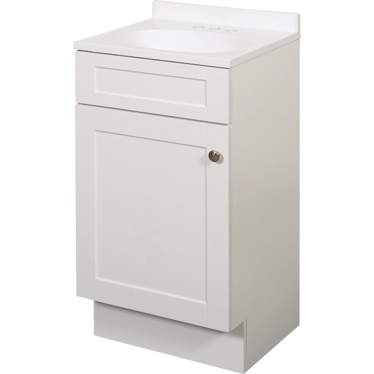 Zenith Zenna Home White 18 In. W x 35 In. H x 16 In. D Shaker Vanity with White Cultured Marble Top