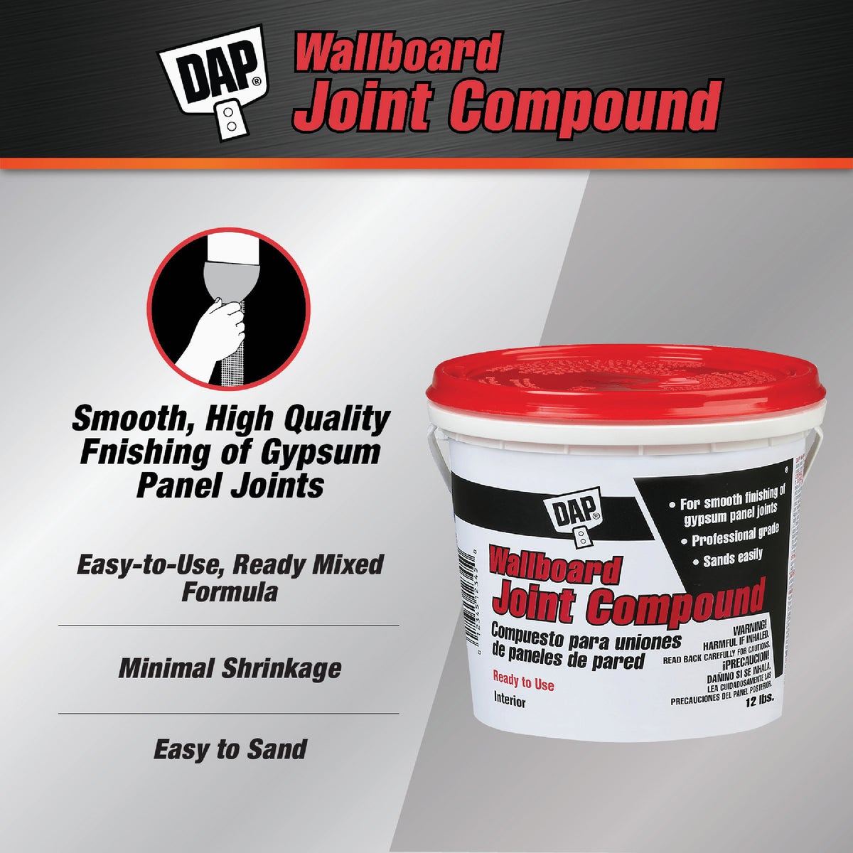 Dap 12 Lb. Pre-Mixed Latex Wallboard Drywall Joint Compound Image 2