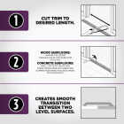 M-D Building Products 1-1/4 In. x 72 In. Pewter Aluminum Seam Binder with Screw Nails Image 7