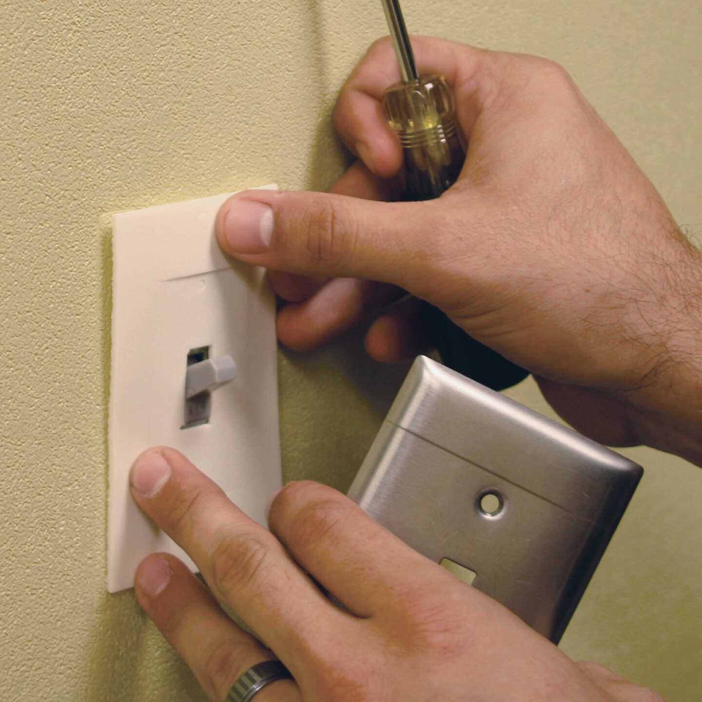 M-D Building Products White Light Switch Sealers for Standard & Rocker Switches, (6-Pack) Image 2