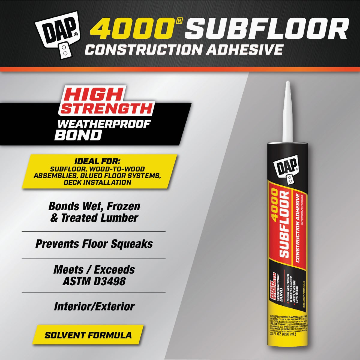 DAP 4000 28 Oz. Subfloor Construction Adhesive Image 2