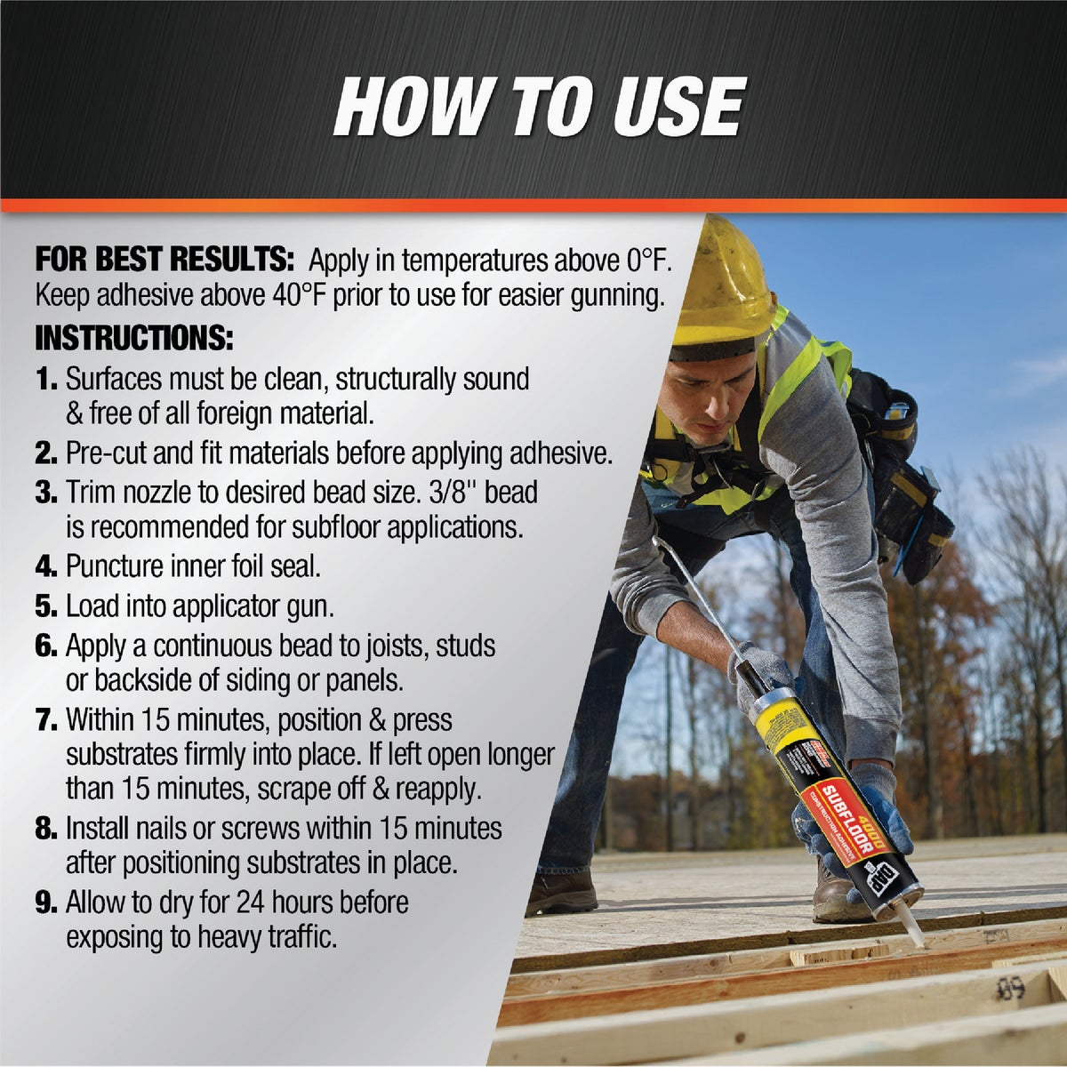 DAP 4000 28 Oz. Subfloor Construction Adhesive Image 4