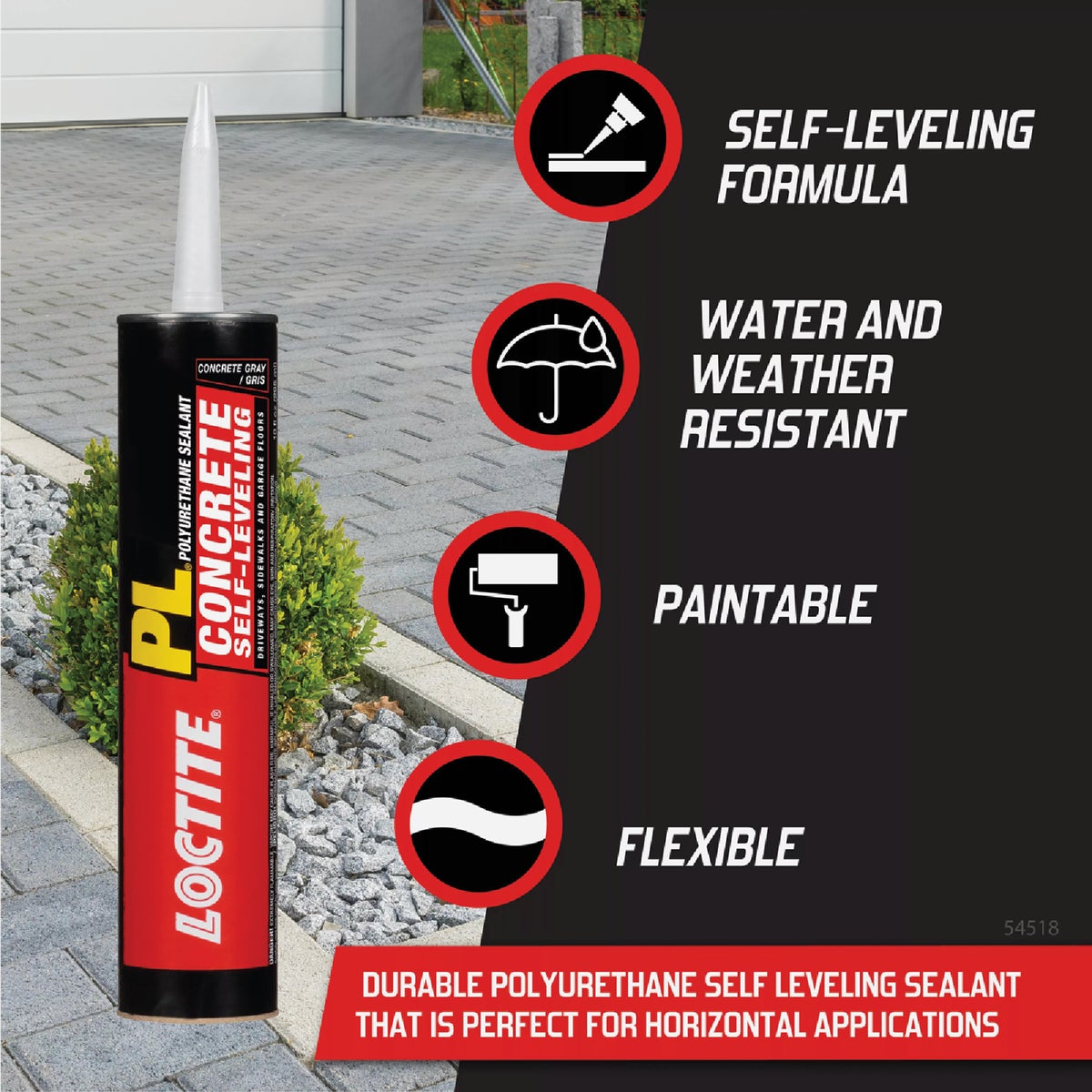 Loctite Pl Self-Leveling Sealant 10 Oz Limestone Gray Concrete Sealant Image 5