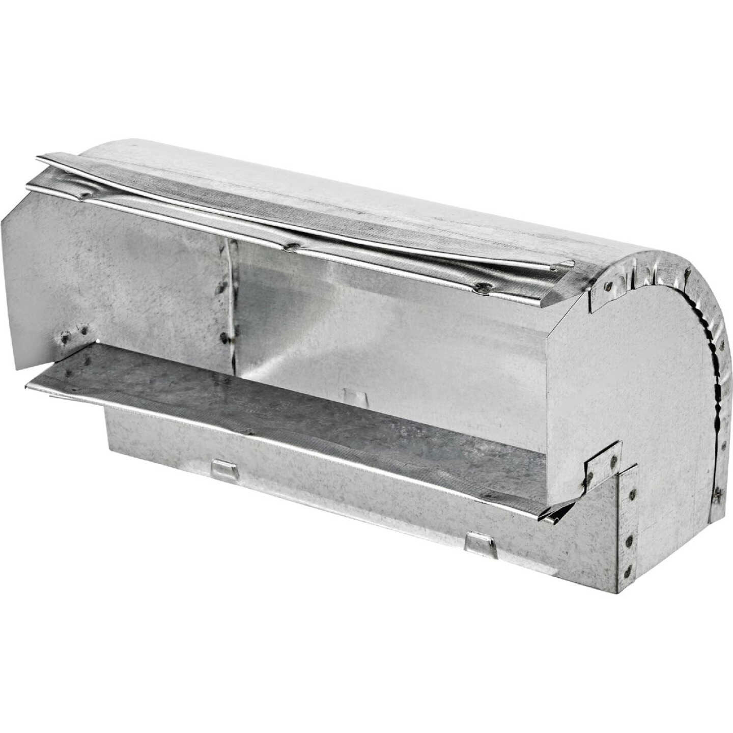 Lambro 3-1/4 In. x 10 In. Galvanized Steel Short Way 90 Deg. Rectangular Elbow Image 1