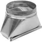 Lambro 3-1/4 In. x 10 In. to 7 In. Round Galvanized Steel Straight Stack Boot Image 1