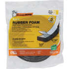 Frost King 3/4 In. W x 5/16 In. T x 10 Ft. L Black Rubber Foam Weatherstrip Tape Image 2
