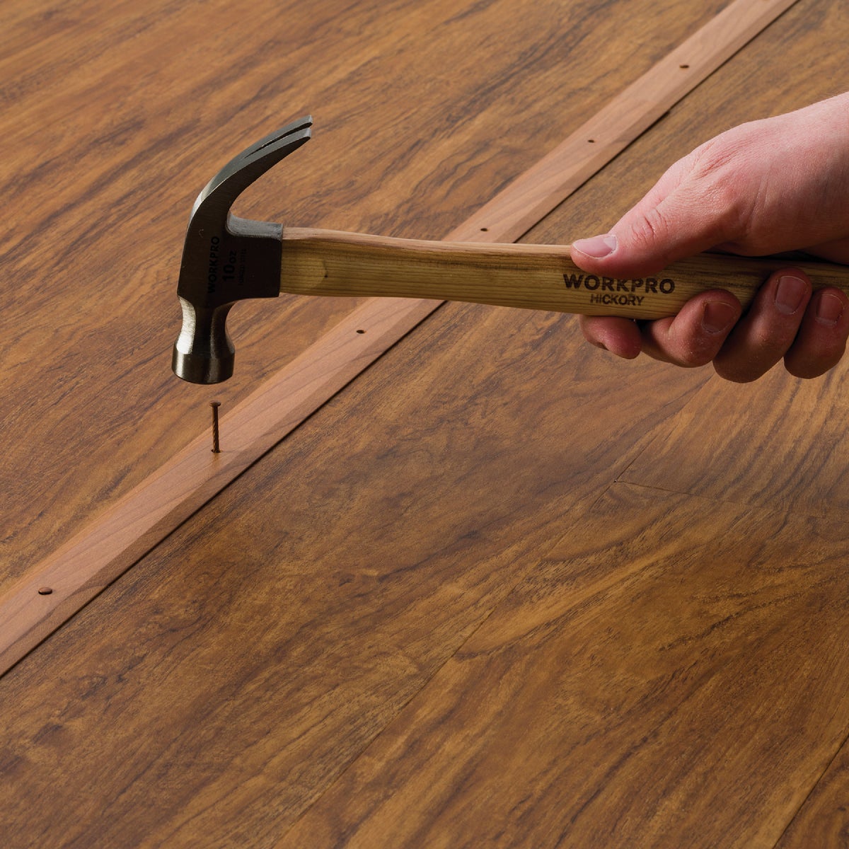 M-D Building Products Metal Decor 1-1/4 In. x 36 In. Cherry Aluminum Seam Binder with Screw Nails Image 5