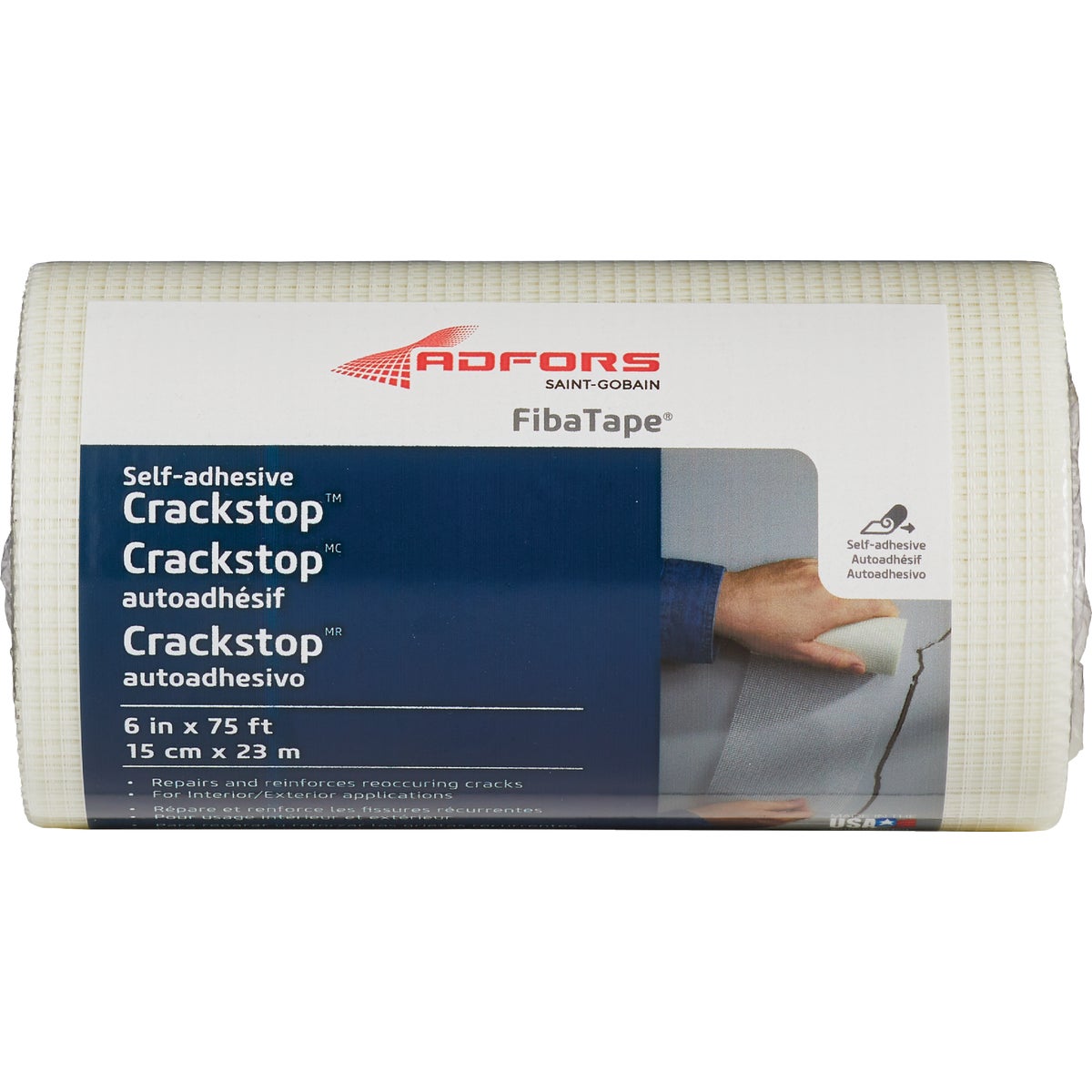 FibaTape Crackstop 6 In. x 75 Ft. Self-Adhesive Repair Fabric Image 3