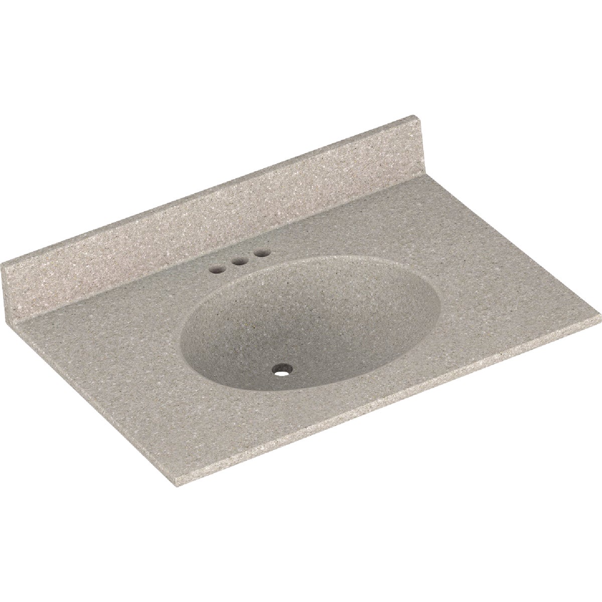 Bertch Oasis 31 In. x 22 In. Cast Polymer Starlight Vanity Top with Oval Bowl