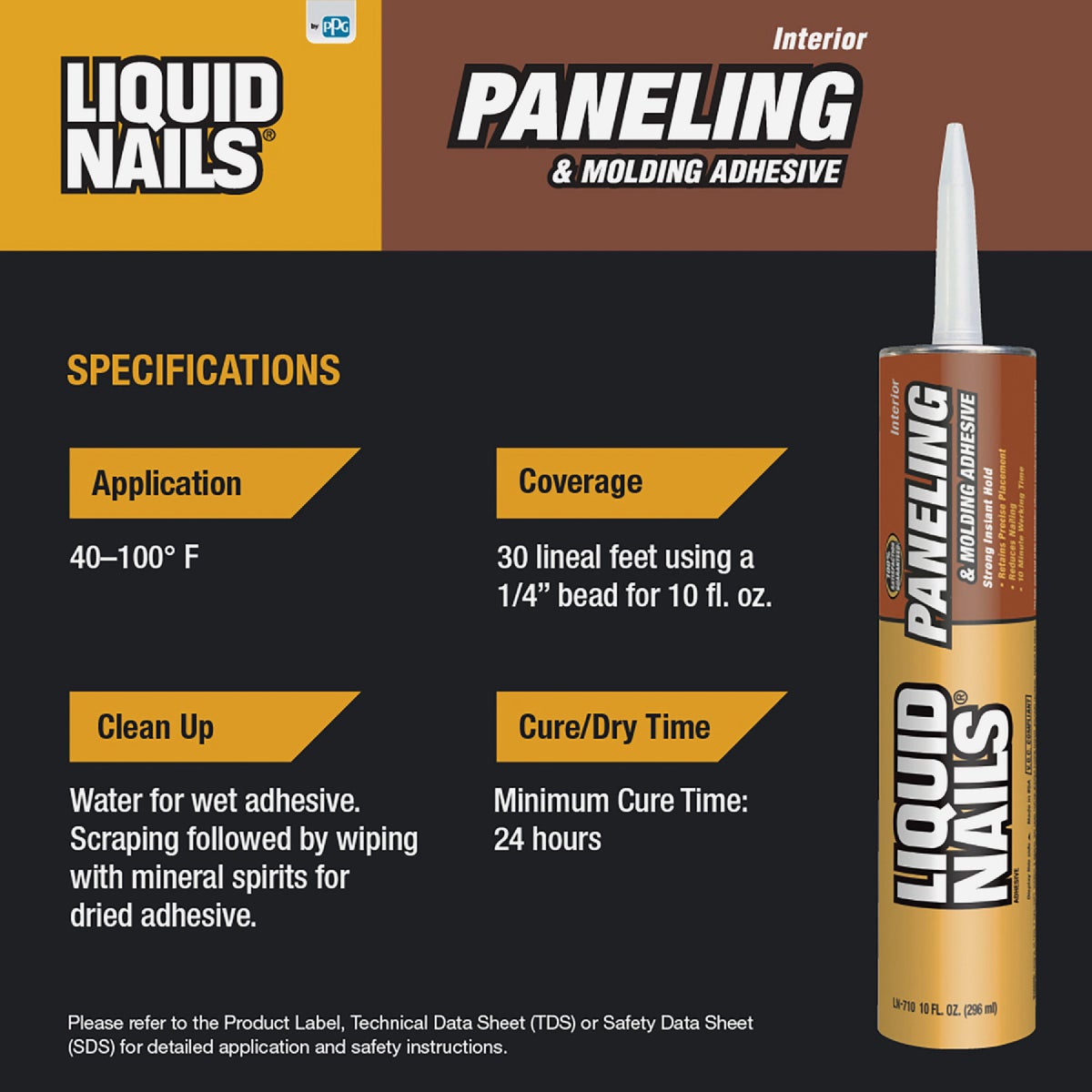 LIQUID NAILS 10 Oz. Paneling and Molding Adhesive Image 5