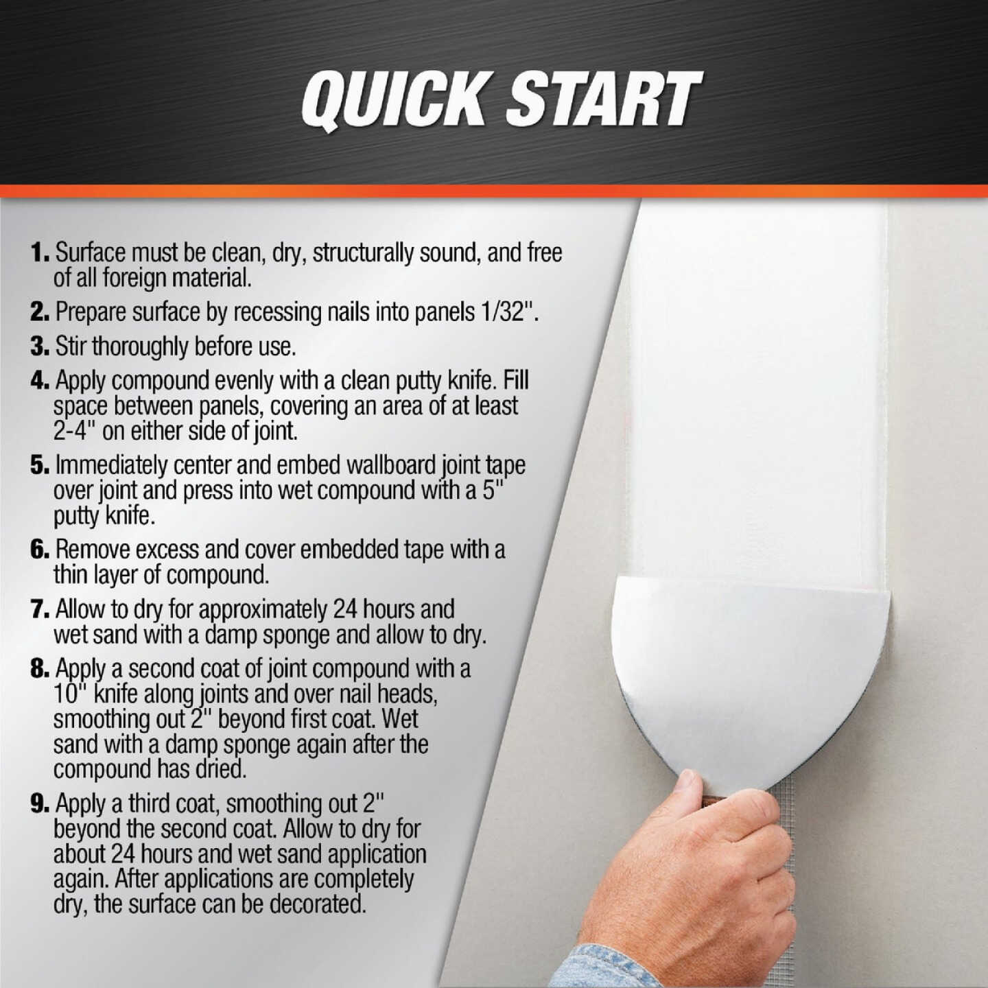 Dap 3 Lb. Pre-Mixed Latex Wallboard Drywall Joint Compound Image 3